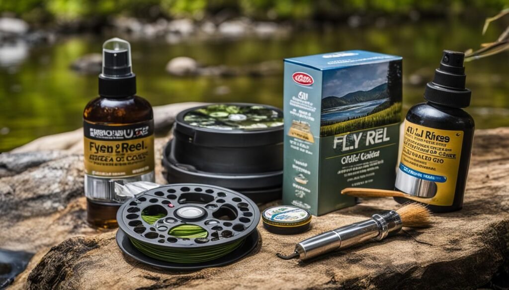 Products for aftercare of fly reels