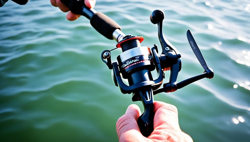 Set drag on spinning reel image