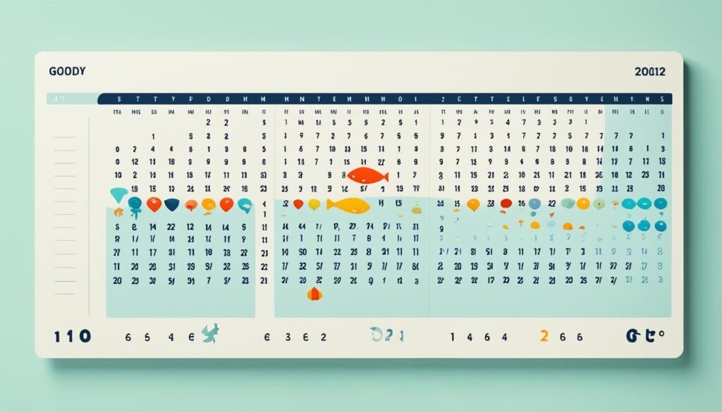 Solunar fishing calendars