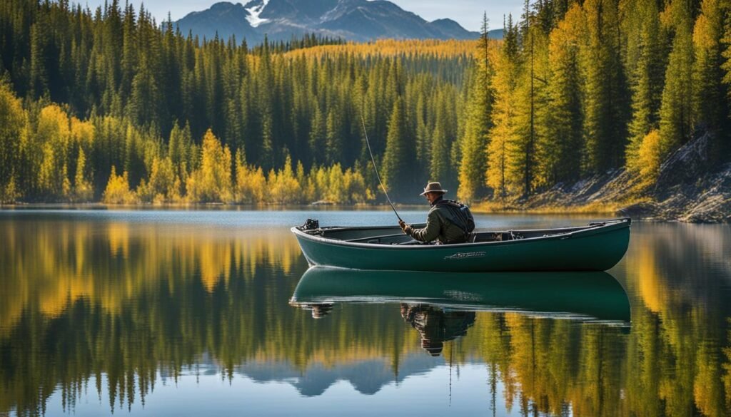 Vertical jigging for lake trout in summer