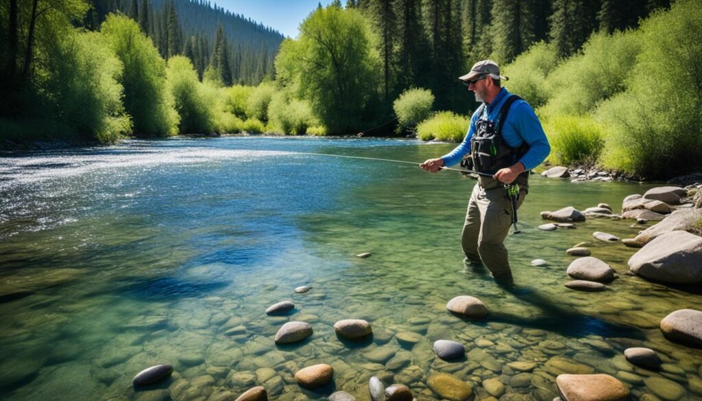 nymph fishing in clear water
