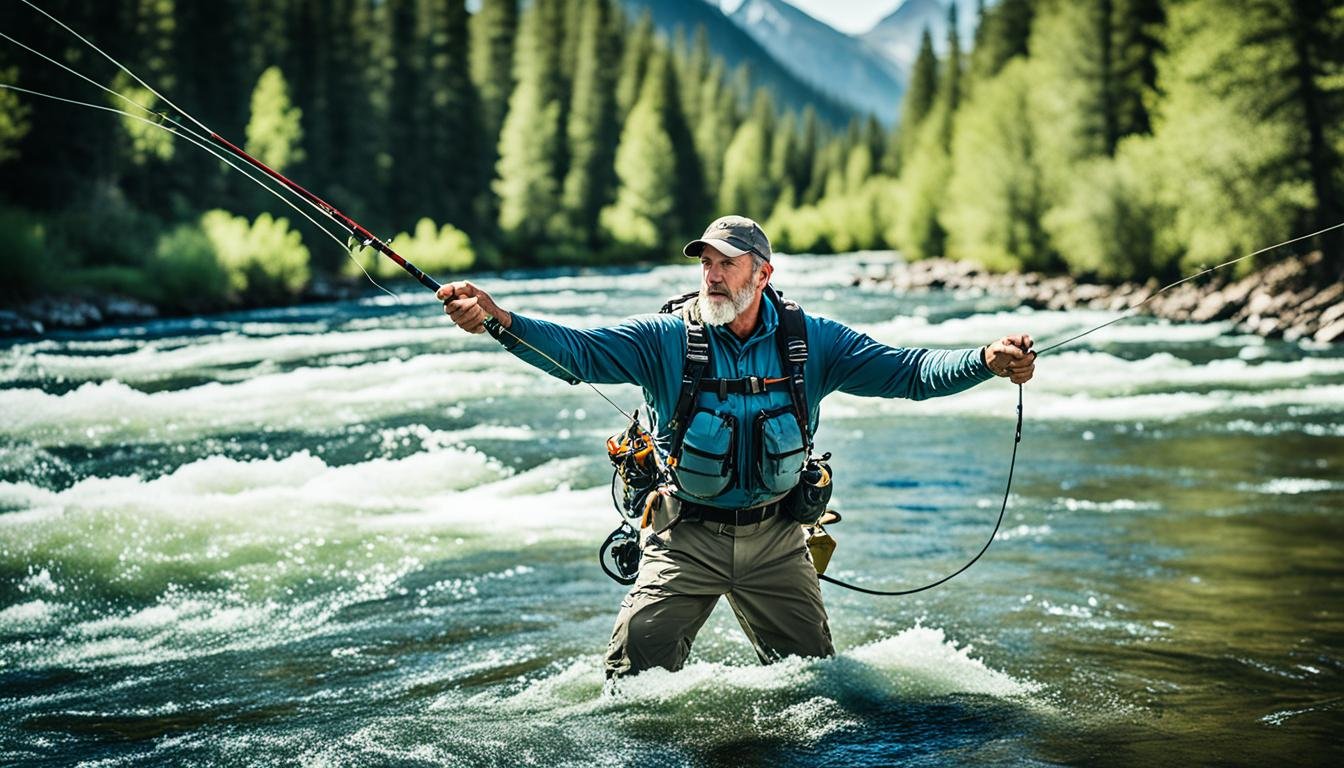 Double haul casting for distance