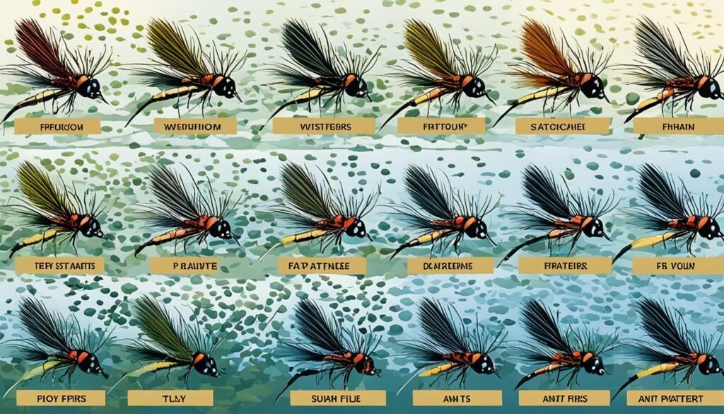 Ant patterns for fly fishing